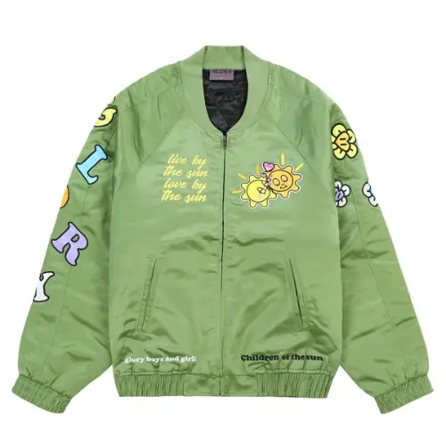 Glo Gang Satin Bomber (Vintage Green)