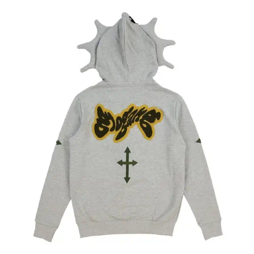 Grey Glo Man Full Zip Hoodie