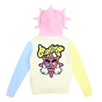 Pink And Yellow Glo Man Full Zip Hoodie