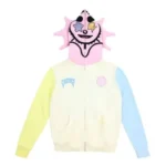 Pink And Yellow Glo Man Full Zip Hoodie