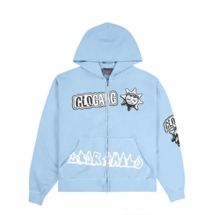 Glo Gang Star Child Zip Up Hoodie (Blue)